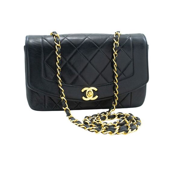 Chanel Handbags - Chanel Diana Black Leather Shoulder Bag (Pre-Owned)